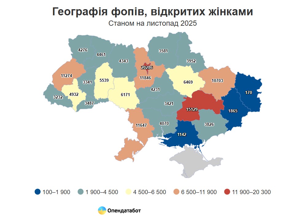 фото: географія ФОПів