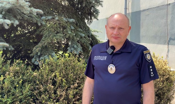 Керівник Калуського районного відділу поліції Сергій Харін. Суспільне Івано-Франківськ/Дмитро Ткач